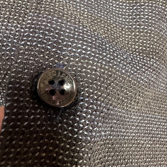 Jared Lang After Hours Long Sleeve Button Front Shirt Men's XL Navy/Black - Picture 6 of 12